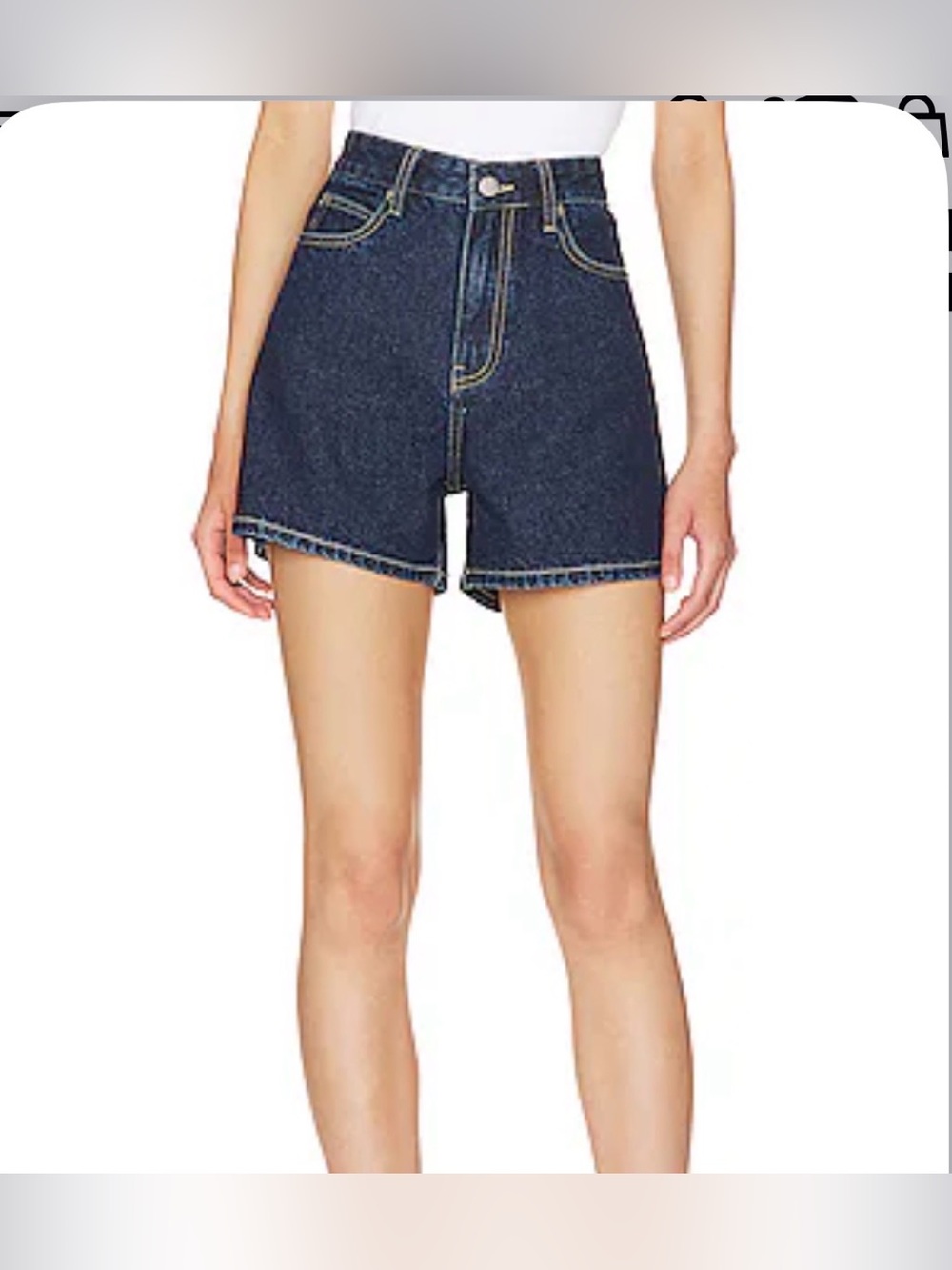 Dr. Denim High-Rise Dark Blue Denim Shorts